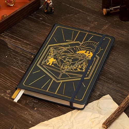 Image of GlassStaff DnD 5e Character Notebook Journal – Player journal – Character sheet - PU leather journal dnd - Dungeons and Dragons Quest - dnd character sheets (Blue)