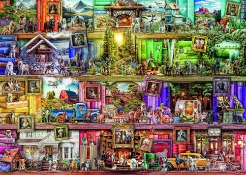 Image of Ravensburger Library of Dogs 1000 Piece Jigsaw Puzzles for Adults and Kids Age 12 Years Up