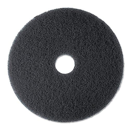 Image of 3M Premium Floor Pad 7200, Black, 330 mm | pack of 5 | for wet stripping and for heavy-duty cleaning, also on concrete and industrial floors