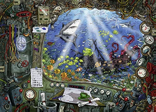 Image of Ravensburger Escape Puzzle Submarine 759 Piece Jigsaw Puzzle for Kids and Adults Ages 12 and Up - 82476 - an Escape Room Experience in Puzzle Form