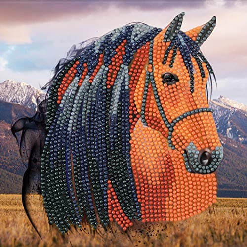 Image of Horse, 18x18cm Crystal Art Card