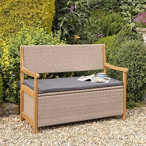 Image of Rowlinson Alderley Rattan Storage Bench - Natural
