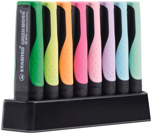 Image of STABILO GREEN BOSS Pastel - Highlighter - Deskset of 8 - Assorted Colours