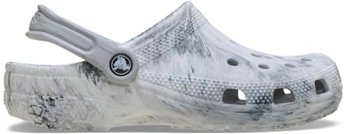 Image of Crocs Unisex Kids Clog,Classic Watercolor Marbled Clog,Grey Swirl, 6 UK Child