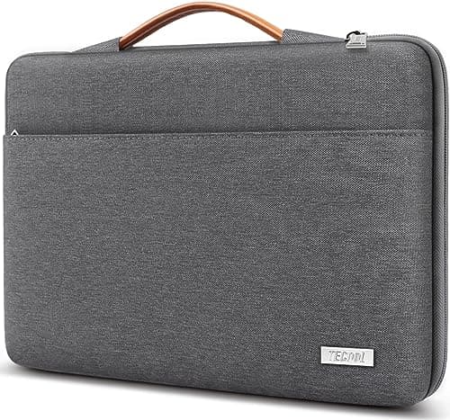 Image of TECOOL 13.3 Inch Laptop Case Sleeve,Macbook Case For MacBook Air 13 13.6 M3 M2 M1 2024 2022-2010,MacBook Pro 14 M4 M3 M2 M1 2024 2023,MacBook Pro 13 2022-2012,13.5" Notebook Laptop Bag, Dark Grey