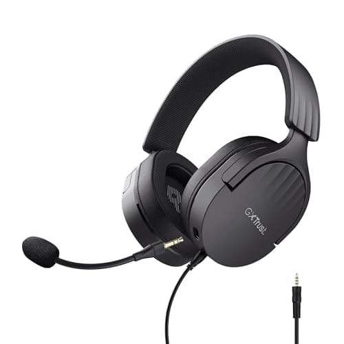 Image of Trust Gaming GXT 489 Fayzo Gaming Headset for PC, PS5, PS4, Xbox Series X|S, Switch, Mobile, 3.5 mm Jack, 85% Recycled Plastics, Over-Ear Wired Headphones with Noise Cancelling Microphone - Black
