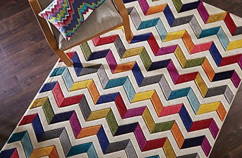 Image of Flair Rugs Spectrum Bolero Abstract Modern Rug 120 x 170 cm Multi-Coloured