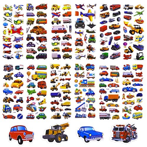 Image of TIESOME 3D Puffy Stickers for Kids, 12Sheets Cars and Truck Stickers Kids Stickers Teacher Reward Stickers DIY Decoration Decal for Craft Scrapbooking Girl Boy Teachers