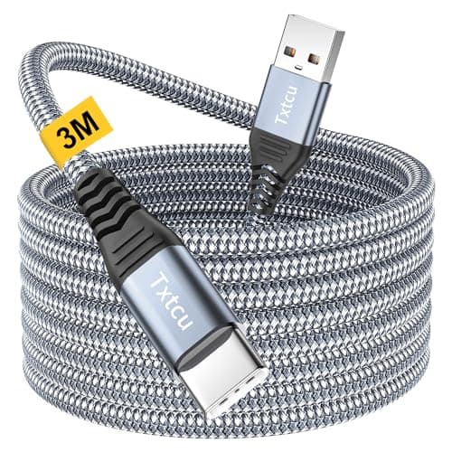 Image of Txtcu USB C Cable 3m, Long PS5 Controller Charger Cable Fast Charging Wire Braided for PS5/PS5 Pro Controller, Xbox Series X/Xbox Series S,Switch, iPhone 16 15 Pro Max Plus, Samsung Galaxy S24 S23 S22