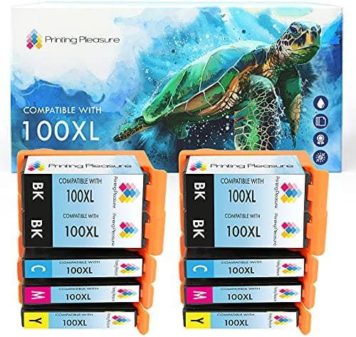 Image of 10 (2 SETS + 2 BLACK) Compatible 100XL Ink Cartridges for Lexmark S300 S301 S305 S308 S405 S408 S505 S605 S815 S816 Pro 202 205 208 209 705 706 805 901 905 - Black/Cyan/Magenta/Yellow, High Capacity