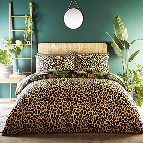 Image of ® Animal Print Duvet Set Quilt Cover Pillow Cases Reversible Bedding (Super King)