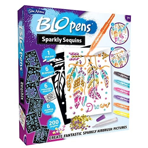 Image of John Adams BLOPENS Sparkly Sequins Set: Create fantastic sparkly airbrush pictures! Arts & crafts Ages 7+ 11191