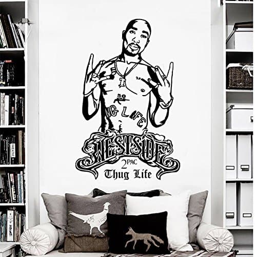 Image of 2Pac Tupac Westside Thug Life Rapper Hip Hop Legend DIY Wall Art Sticker/Decal