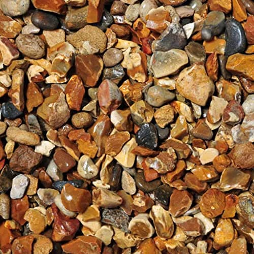 Image of Elixir Gardens Decorative Golden Coloured Gravel Chippings Stones Pebbles Cobbles Paddlestones Aggregate Various Sizes 1kg-1000kg | (5kg, Golden Gravel 10-20mm)