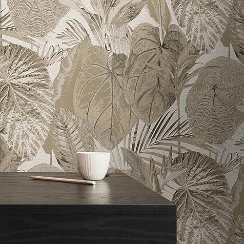Image of Livingwalls Famous Garden 393551 Jungle Wallpaper Beige Taupe 10.05 m x 0.53 m Made in Germany