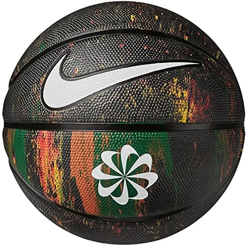 Image of Nike Everyday Playground Basketball 8P Next Nature – Outdoor Basketball Ball – Robust Street Basketball – Delivered Deflated, Multi/Black/Black/White, 6
