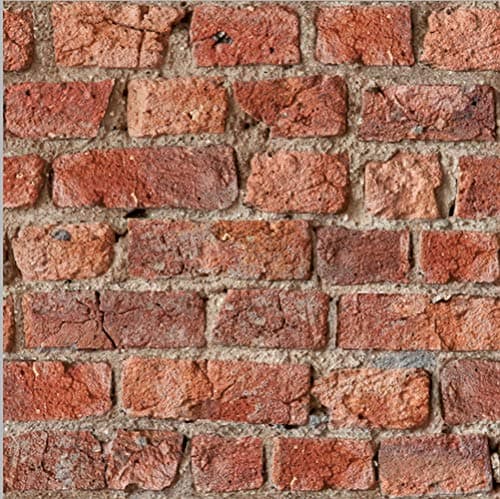 Image of Arthouse Urban Red Brick Effect Wallpaper - Photographic Design - 3D Effect - Living Spaces & Feature Walls - Paste The Paper - Easy to Hang - 53 cm x 10.05 m Roll - Code 696600