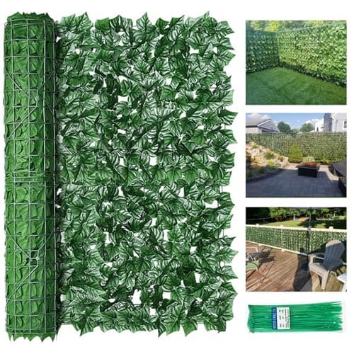 Image of DUDUPIE Artificial Plant Wall Panels (3m x 1m), UV-Resistant Faux Ivy Hedge, Indoor/Outdoor Privacy Screen, Easy Install with Accessories, Suitable for Garden, Patio, Wedding Decor