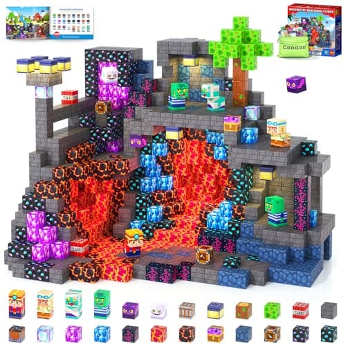 Image of Coodoo Magnetic Blocks Mine Magnet World Kids Toys, Magnetic Building Blocks STEM Outdoor Toys for 3-5 5-7 4-8 Years Old Boys & Girls, Sensory Kids Games and Birthday Gifts for Age 3+ Years Old