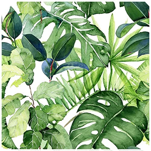 Image of HAOKHOME Tropical Wallpaper Self Adhesive Palm Leaves Removable Stick on Home Decor 3m x 44.5cm