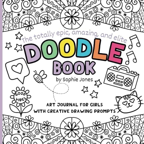 Image of Doodle Book: Art Journal For Girls With Fun Doodling Activities And Creative Drawing Prompts To Spark Creativity.