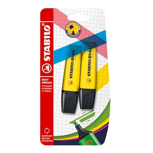 Image of STABILO BOSS ORIGINAL - Highlighter - Pack of 2 - Yellow