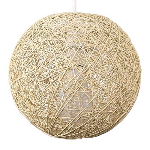 Image of MiniSun | Small Modern Cream Lattice Globe Ceiling Pendant Light Shade | Pendant Lights, Home Décor & Improvement Essential | 20cm Shade Width