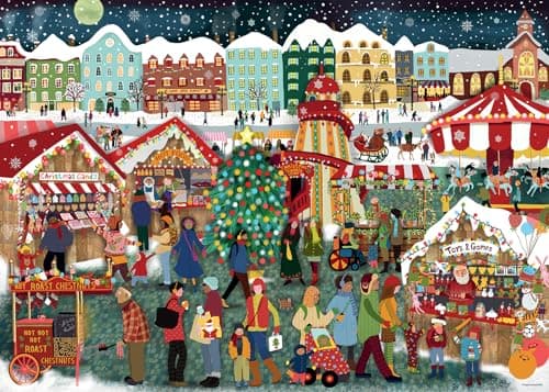 Image of Ravensburger Christmas Market 1000 Piece Jigsaw Puzzle for Adults and Kids Age 12 Years Up - Special Edition