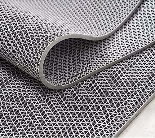 Image of MYOYAY Commercial Drainage Mat 3x10 Ft 0.22'' Thick Non-Slip PVC Drainage Rug Floor Mat Mesh Pool Drain Floor Mat Door Mat Roll for Restaurant Kitchen Bars Patio Bathroom Wet Area(Gray)
