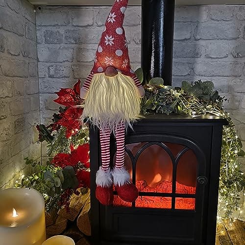 Image of Samuel ALEXANDER 69cm Battery Lit Christmas Gonk Decoration with Dangly legs in Red