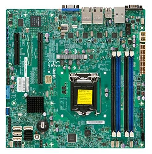 Image of SUPERMICRO MBD-X10SLM+-LN4F-O LGA1150 Socket, Chipset C224 Micro ATX Motherboard - Multi-Colour