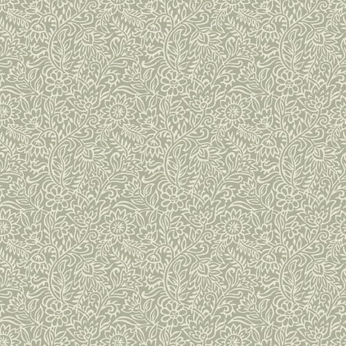 Image of Grandeco Ruskin Floral Trail Botanical Themed Arts & Crafts Inpired Textured Wallpaper Perfect for Livingrooms Bedrooms Dining Areas Green (A82302)