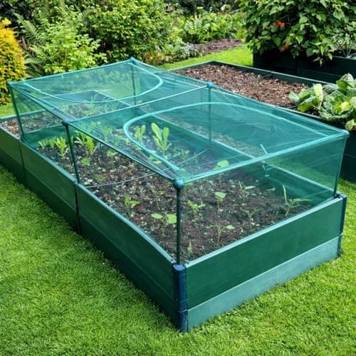 Image of GardenSkill Fruit & Vegetable Cage Kit 2x1x0.625m H | Garden Plant Protection Frame Bird Insect Net Crop Flower Cover for Strawberry Salad Herb Seedling | Raised Bed Planter Grow House, 2 Zip Doors