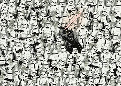 Image of Ravensburger Star Wars Jigsaw Puzzles for Adults and Kids Age 12 Years Up - Darth Vader and Storm Troopers 1000 Piece Challenge Edition