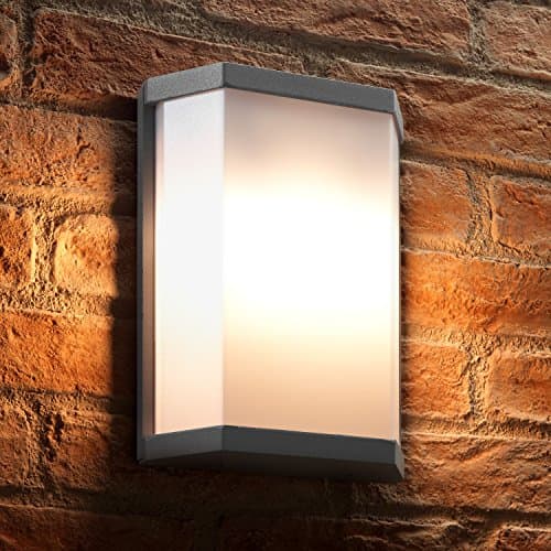 Image of Auraglow Ultra Modern 10w LED Twin Lamp Garden Outdoor LED Wall Light - Warm White