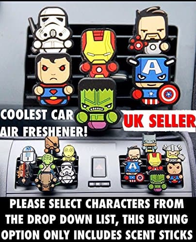 Image of 7 colours Two Pairs X Sweet Candy Scent Refill Sticks, Coolest Car Air Fresheners! Marvel Avengers, Star Wars, Deadpool... (No Characters Or Clips Included, Only For Scent Refill Purpose)