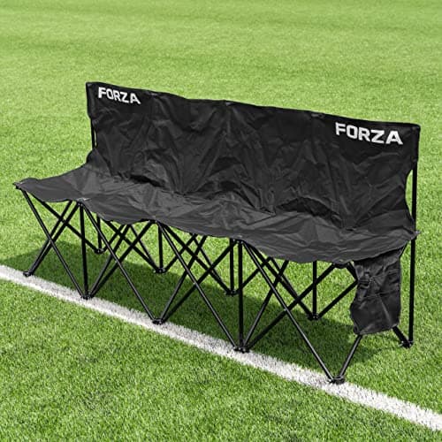 Image of FORZA Portable Aluminium Team Benches - 4, 6 & 8 Seat Benches Available | Folding Chairs for Subs (Without Team Shelter, 4 - Seater Pro)