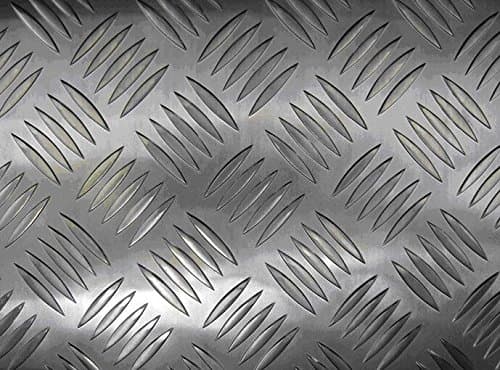 Image of JD Multi Metals - Aluminium Checker Plate 5Bar Tread Plate 3mm Thick - Various Sizes, Aluminium, 500mm x 500mm