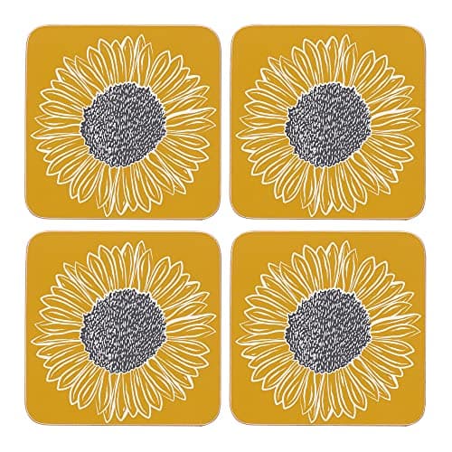 Image of English Tableware Company Artisan Flower Set of 4 Coasters