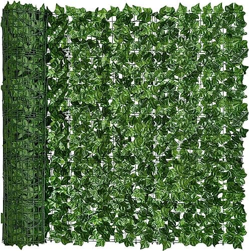 Image of Decorative Artificial Ivy Leaf Green Hedge Roll 3m x 1m Privacy Hedging Wall Landscaping Garden Fence UV Fade Protected, Green