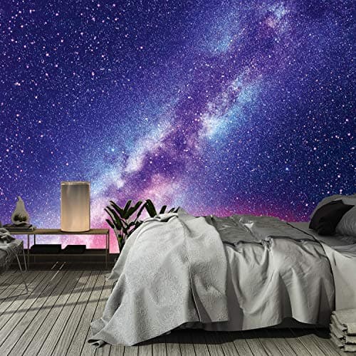 Image of murimage Photo Wallpaper Universe 3D 366 x 254 cm Including Paste Wall Mural Galaxy Stars Cosmos Sky View Night Astral