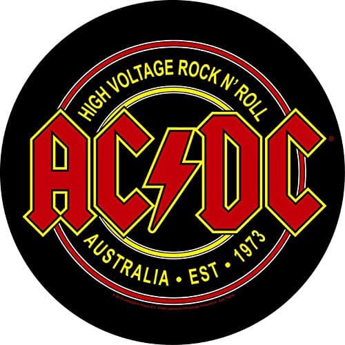 Image of AC/DC Men's High Voltage Rock N Roll Back Patch Black