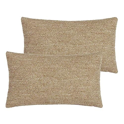 Image of furn. Hoem Tiona Rectangular Feather Filled Cushions Twin Pack