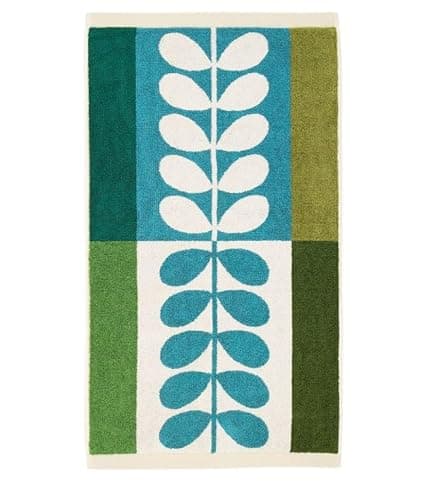 Image of Orla Kiely Bathroom Towel Stem Check Willow - Bath Towel 125 x 70cm