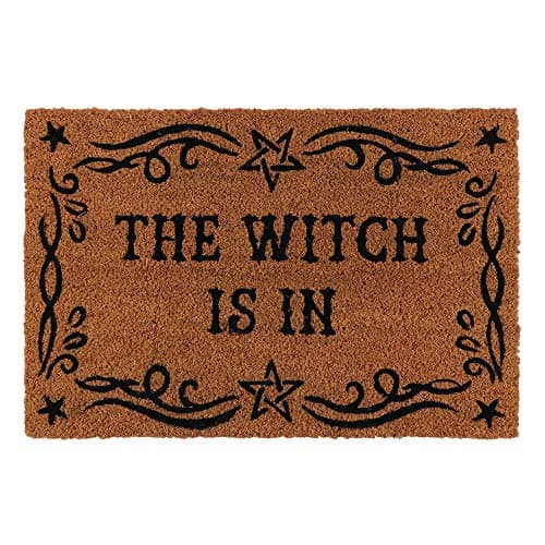 Image of Something Different Wholesale Gothic 'The Witch Is In' Doormat Indoor Witch's Lair Doormat from the Black Magic Range - Unique Home Decor