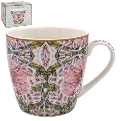 Image of Lesser & Pavey Pimpernel Breakfast Mug | Ceramic Coffee Mugs for Home or Work | Premium Design Mugs for All Occasions | Lovely Mugs for Tea, Coffee & Hot Drinks - William Morris