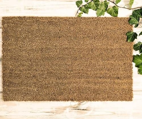 Image of Trendi Coir Matting for Entrances - Cut to Size- Tough Bristles - Doorway Natural Coconut Entrance Mat Strips - Doormats (45cm x 75cm)