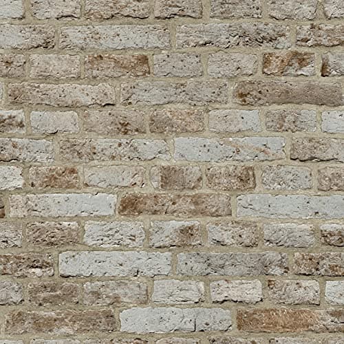 Image of Exclusive New Realistic 3D Vintage Brick Effect Rustic Stone Grey Textured Wallpaper (Natural AL1039)