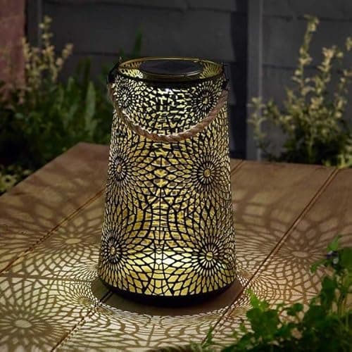 Image of Garden Mile Solar LED Lantern Lighting for Outdoors Hanging Garden Damasque Lamp Solar Lighting for Outside Silhouette Lighting for Garden (Muscat Lantern)