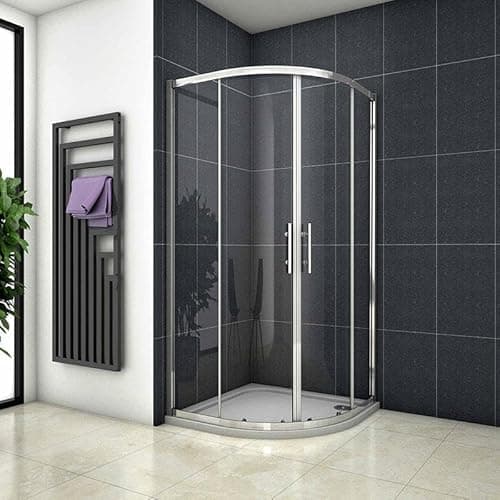 Image of Sky Bathroom 1000x1000x1850mm Quadrant Shower Enclosures Double Sliding Door Clear Glass Corner Entry Cubicle